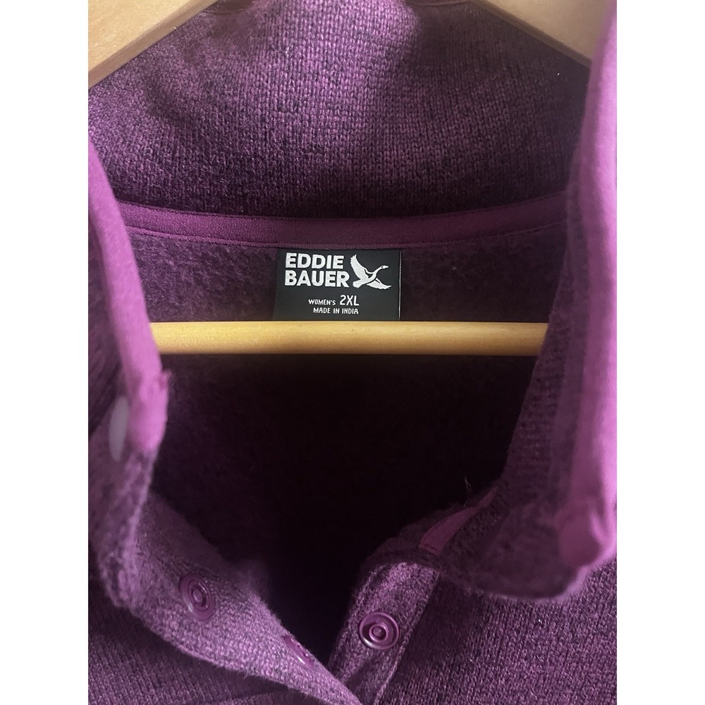 Eddie Bauer Fleece Lined Radiator 2.0 Mock Neck Sweater 1/4 Snap Pullover Sz XXL - Picture 4 of 11